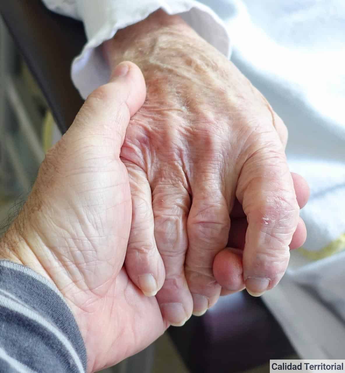 hand, aged, care